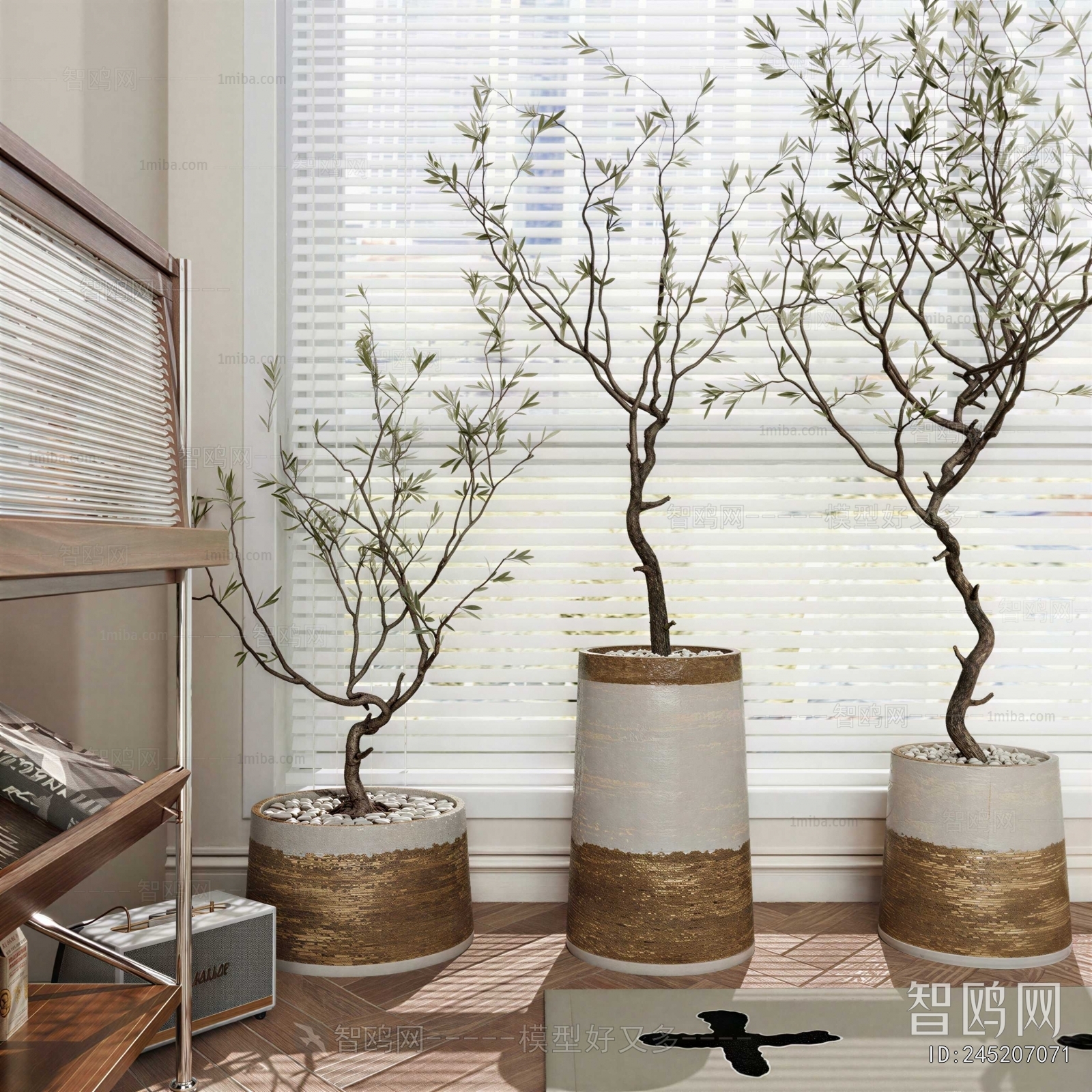 Wabi-sabi Style Ground Green Plant Potted Plants