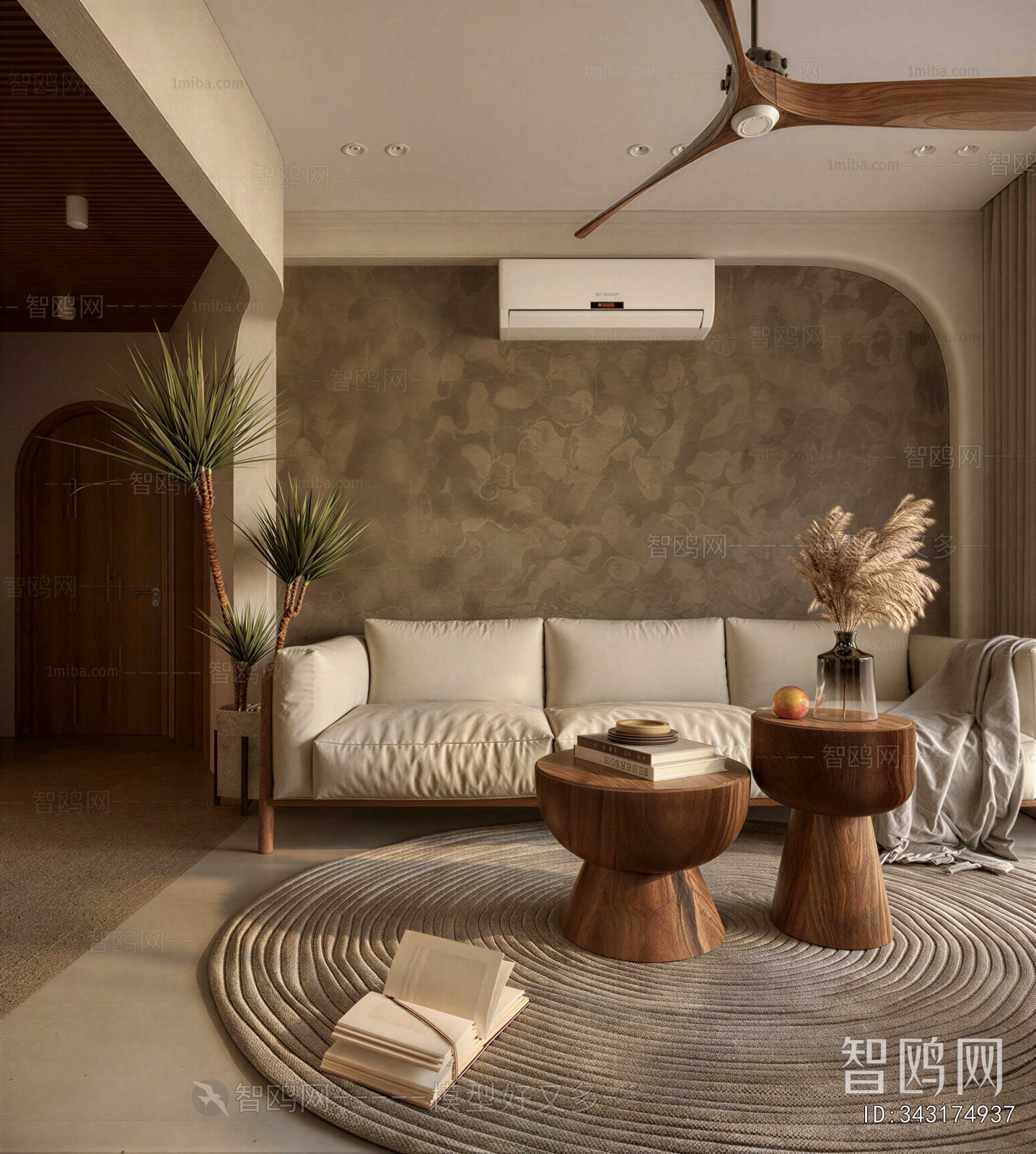 Wabi-sabi Style A Living Room