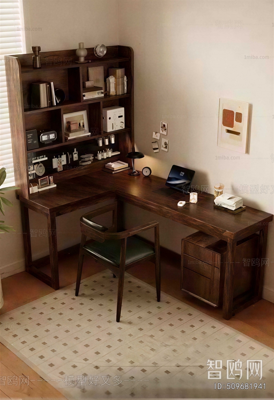 American Style Computer Desk And Chair