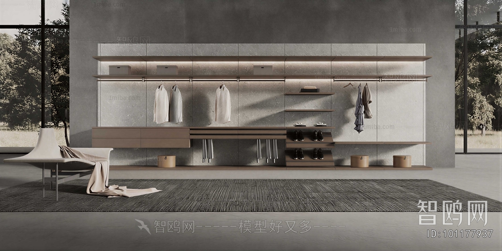 Modern Clothes Storage Area