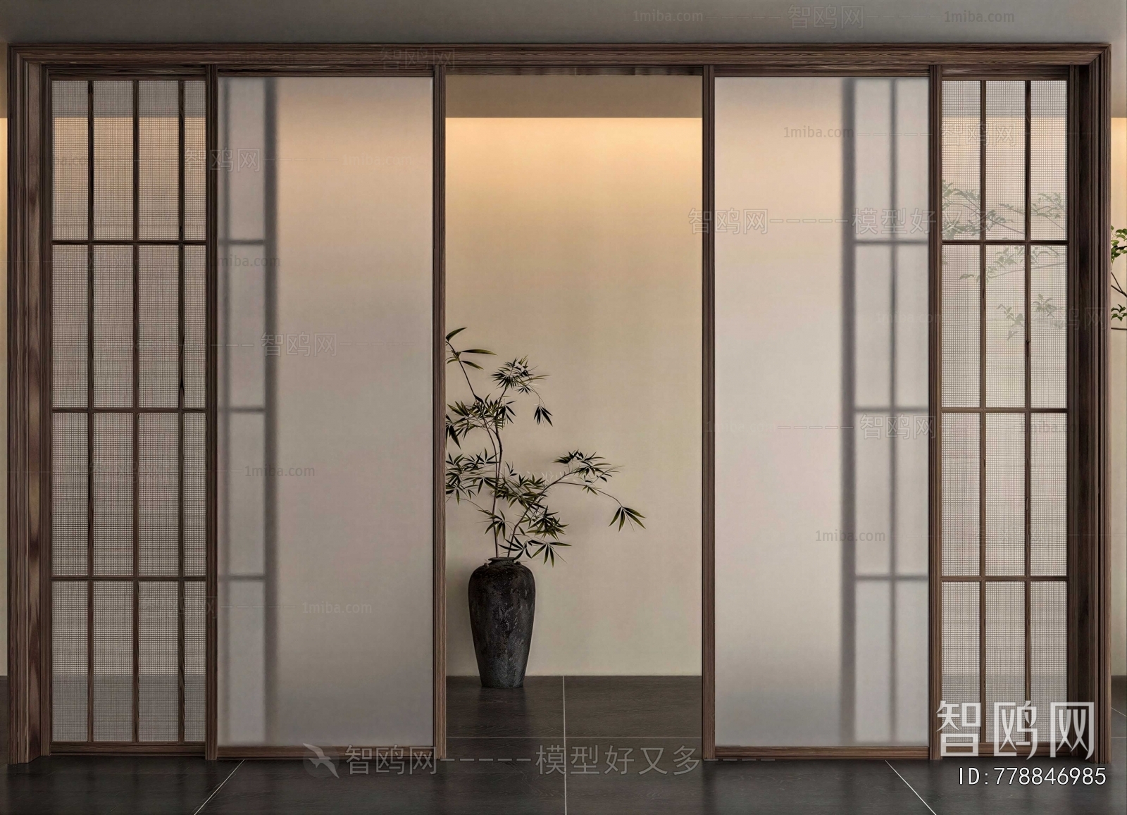 Wabi-sabi Style Sliding Door