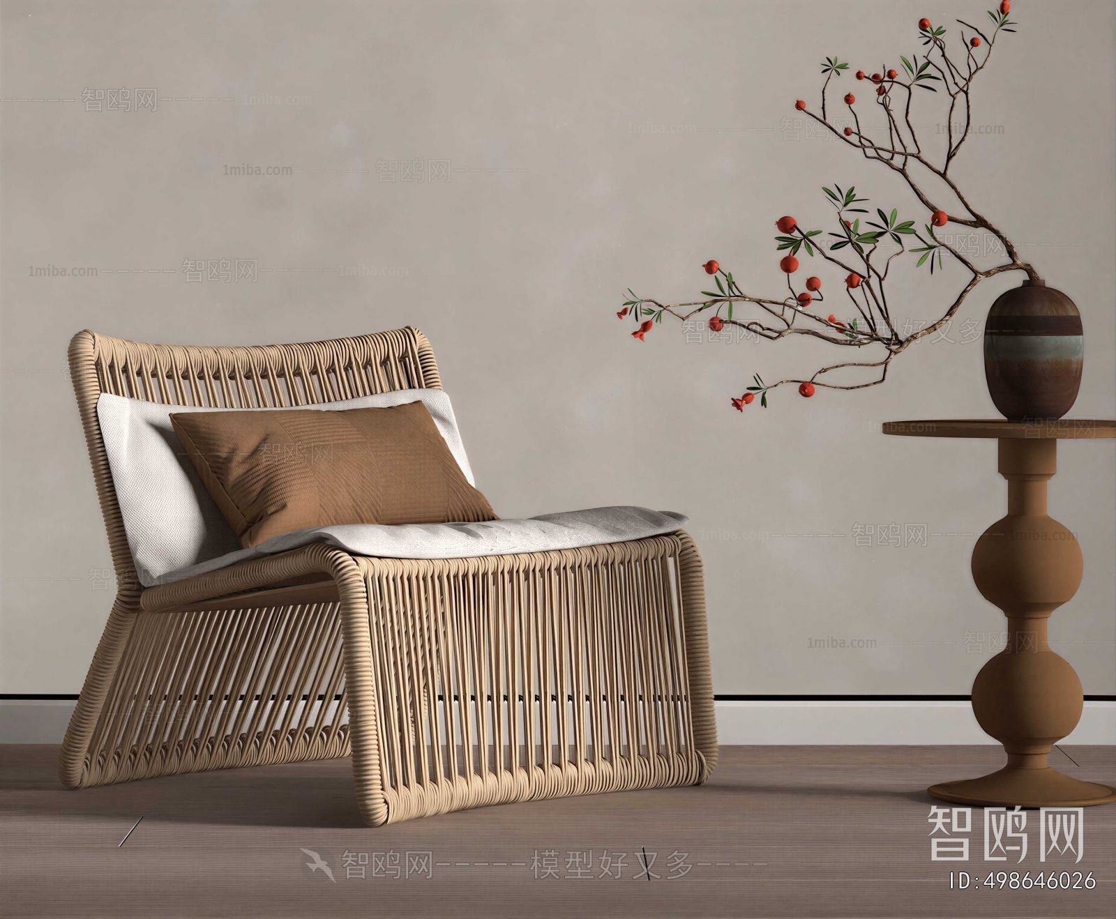 Wabi-sabi Style Lounge Chair