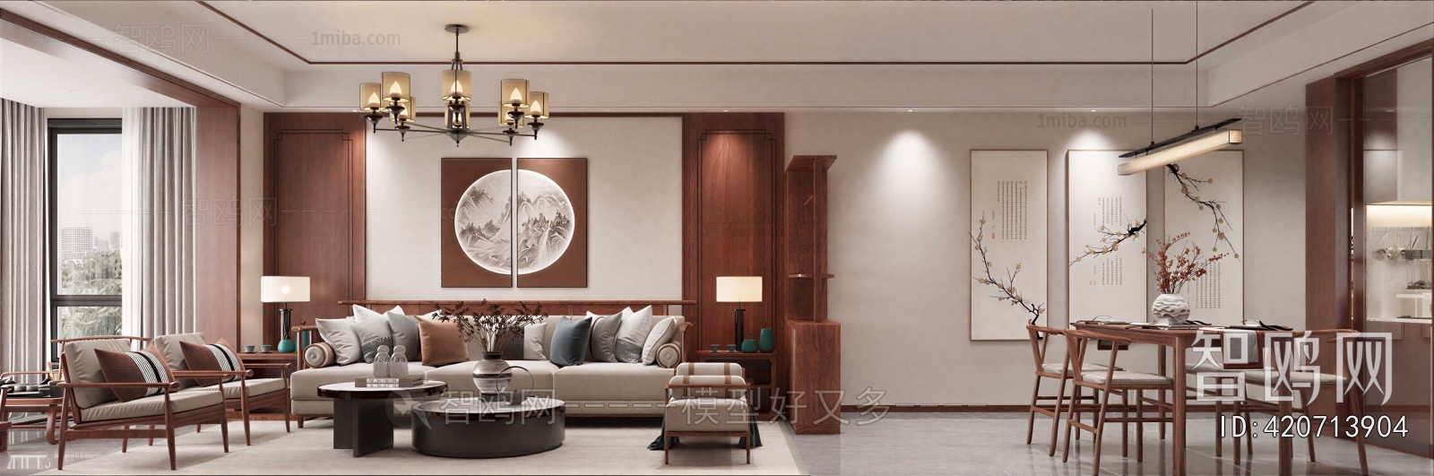 New Chinese Style A Living Room