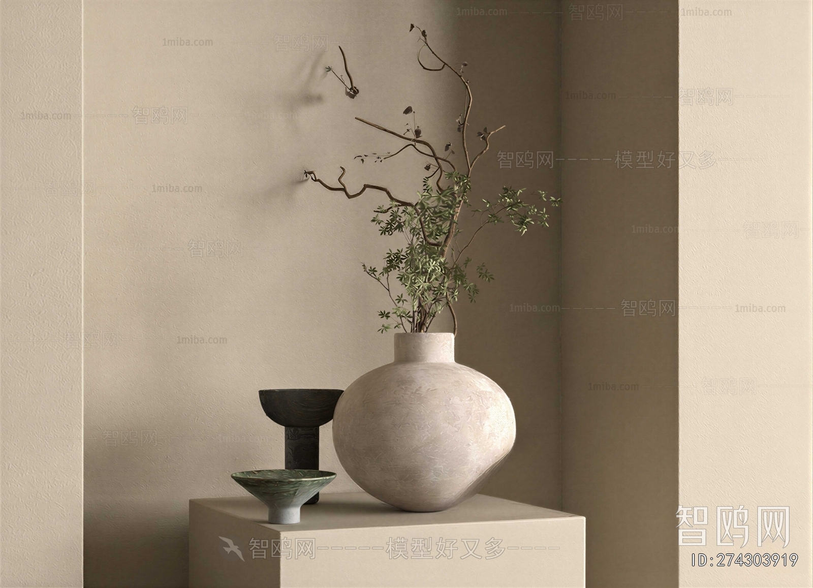 Wabi-sabi Style Dried Branch