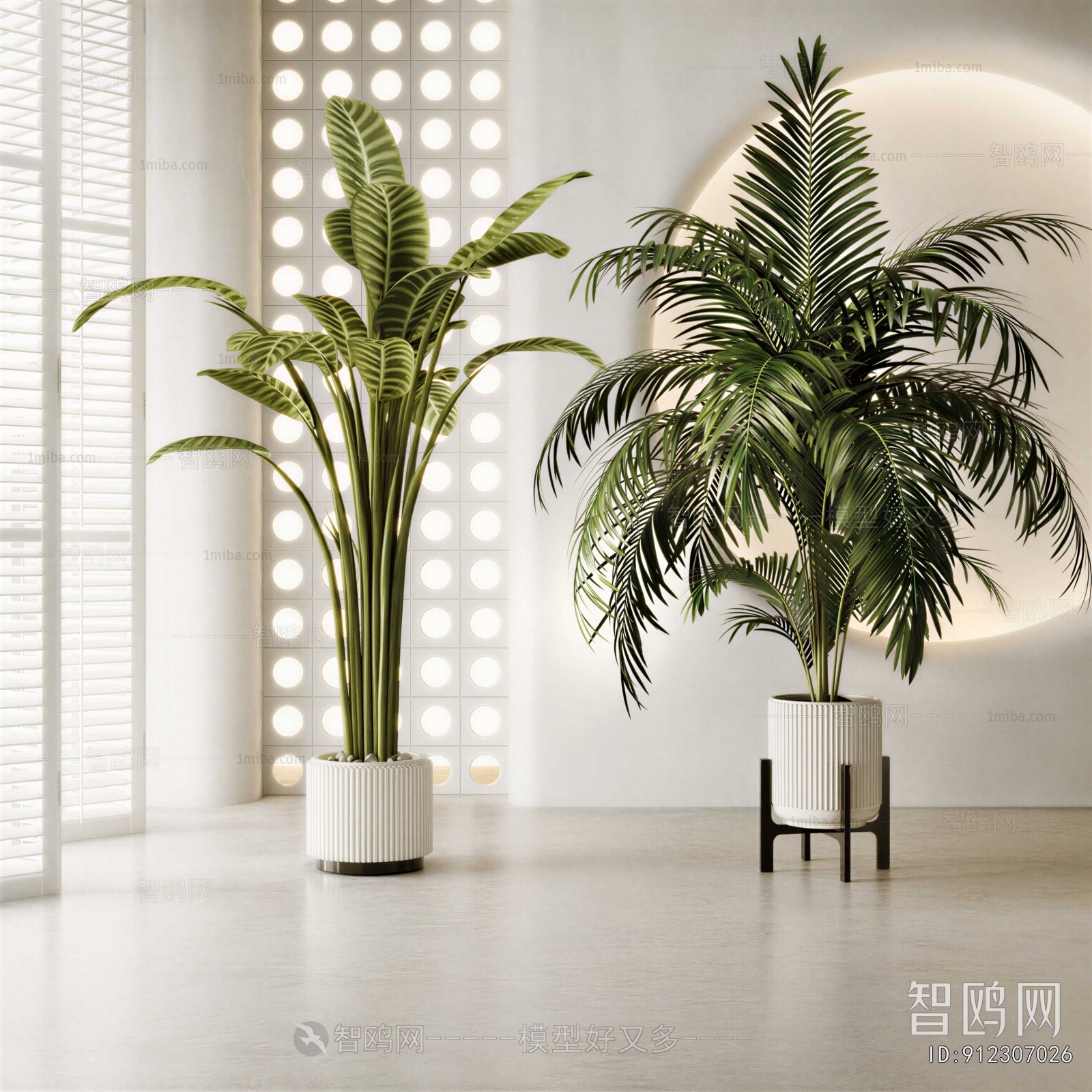 Modern Ground Green Plant Potted Plants
