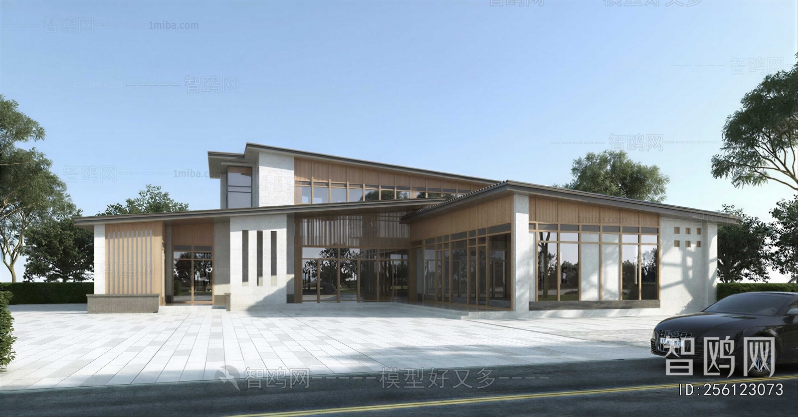 New Chinese Style Appearance Of Commercial Building