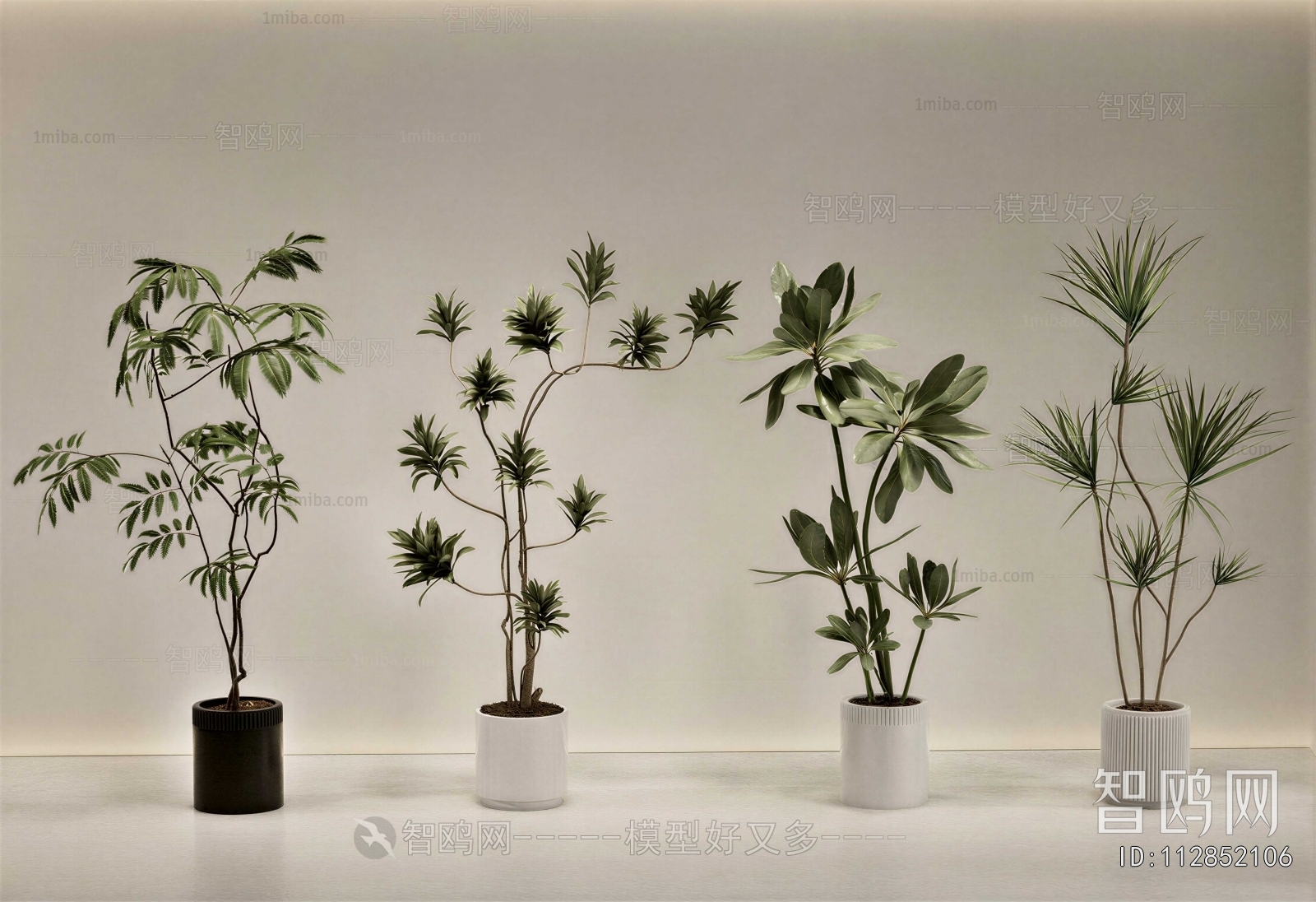 Modern Ground Green Plant Potted Plants