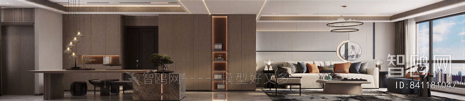 New Chinese Style A Living Room