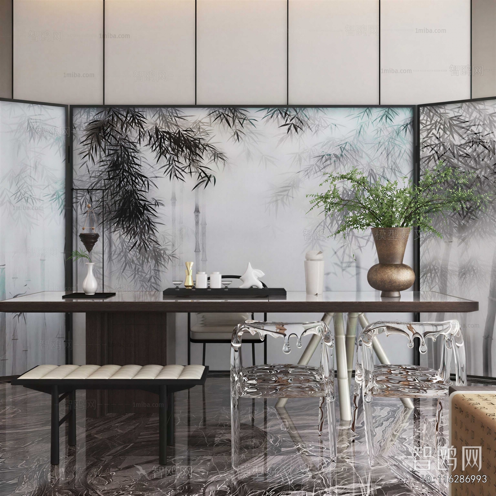 New Chinese Style Real Estate Sales Office