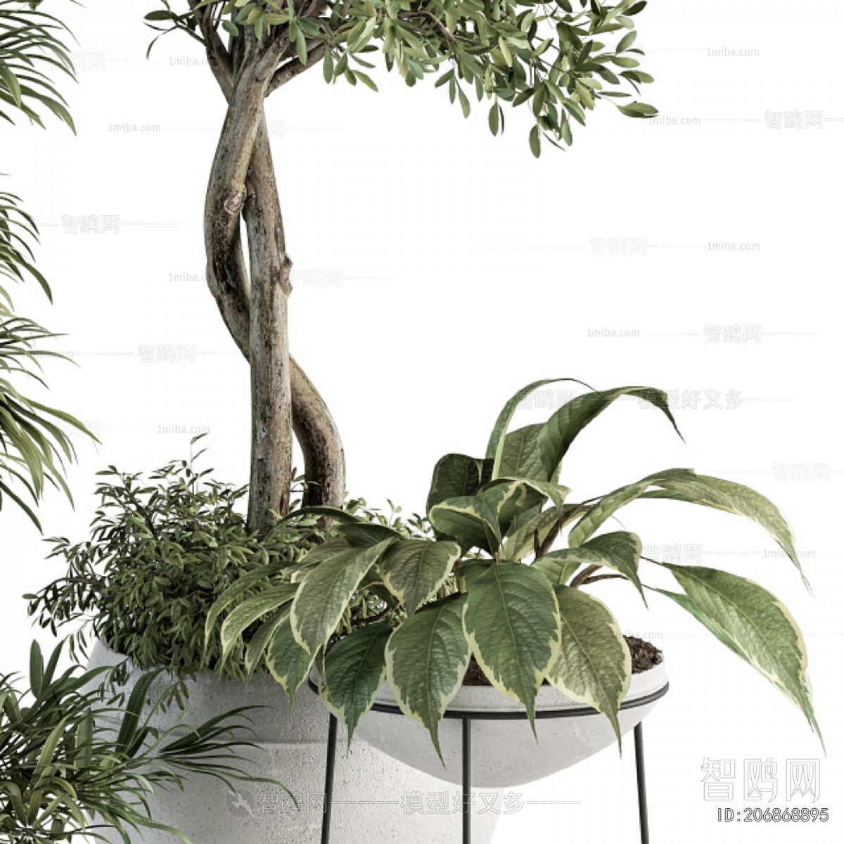 Modern Ground Green Plant Potted Plants