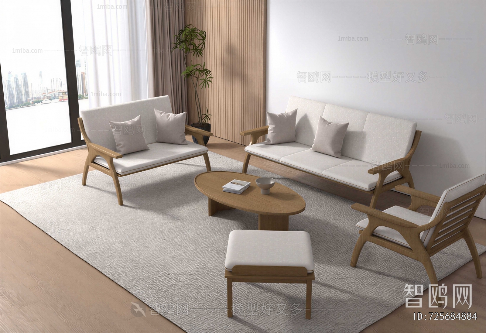 New Chinese Style Sofa Combination