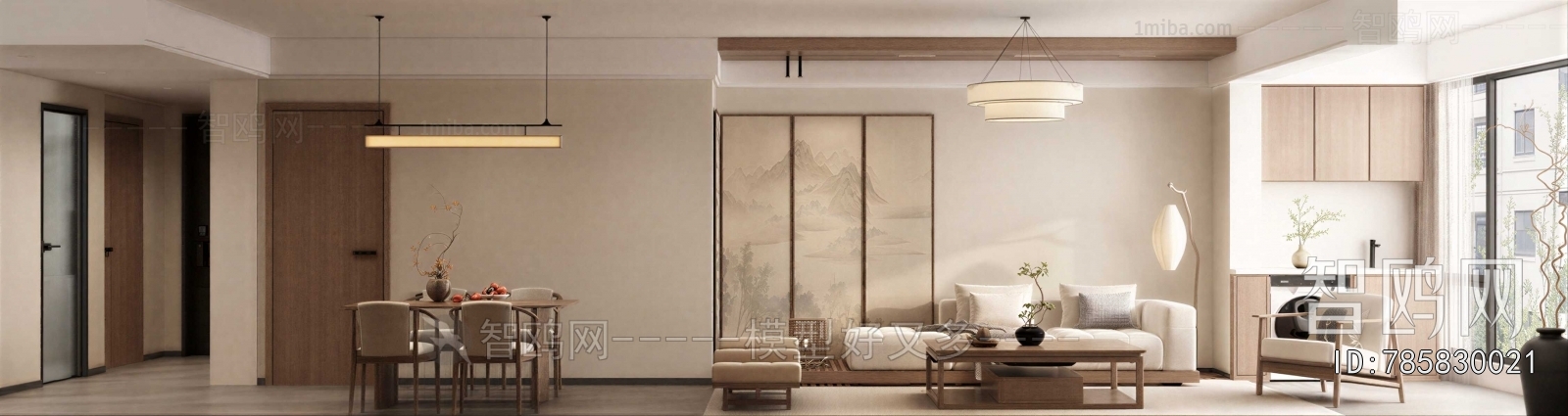 New Chinese Style A Living Room