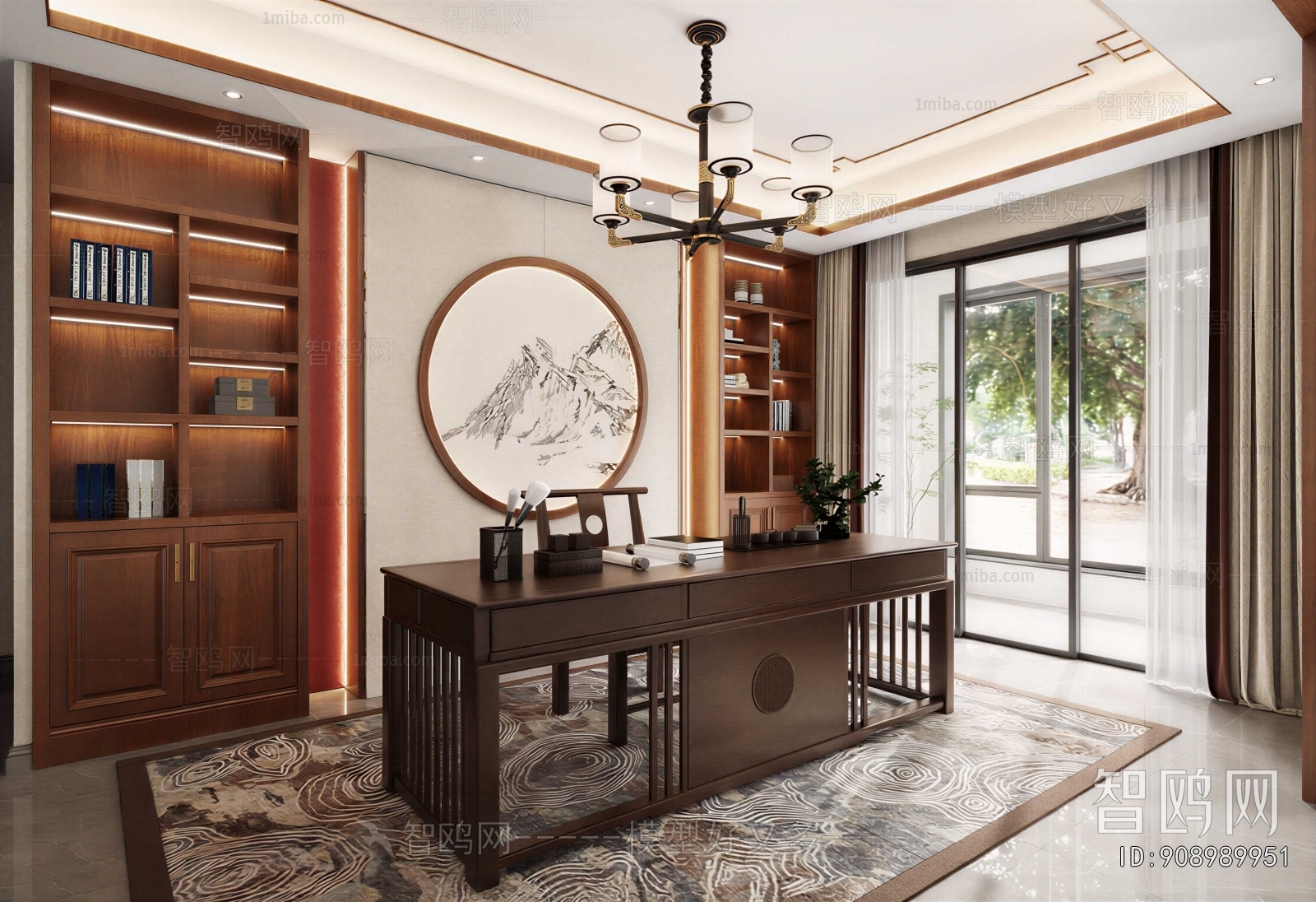 New Chinese Style Study Space