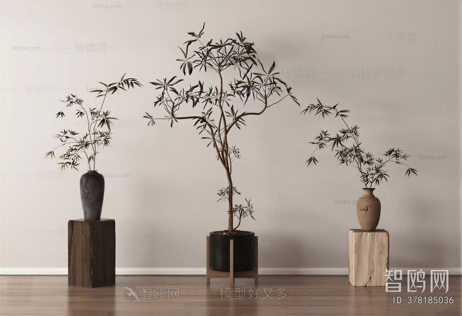 Wabi-sabi Style Aquatic Green Plant