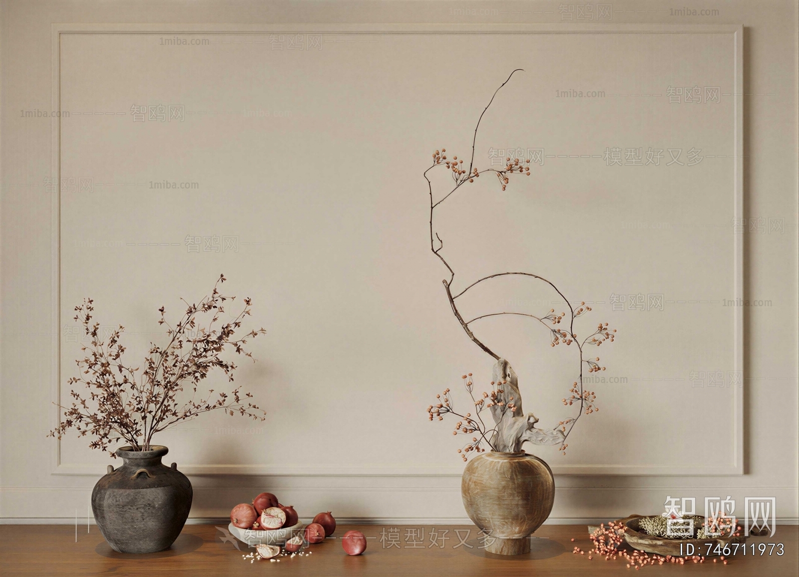 Wabi-sabi Style Dried Branch