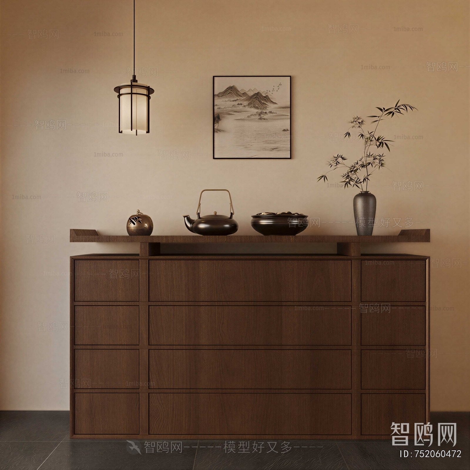 New Chinese Style Entrance Cabinet