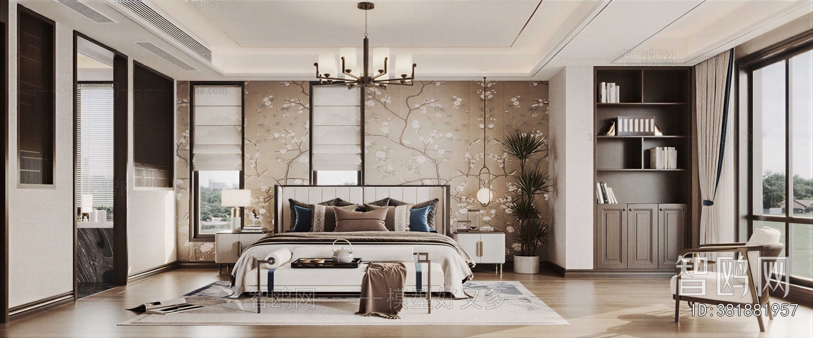 New Chinese Style Bedroom