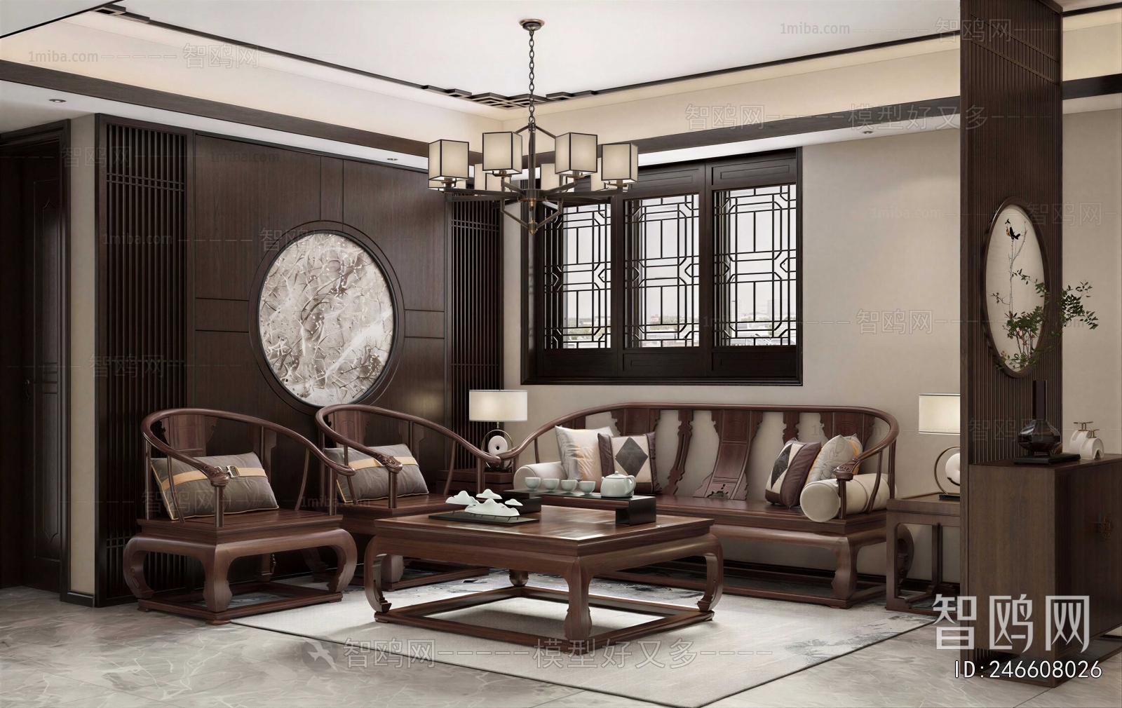 New Chinese Style A Living Room