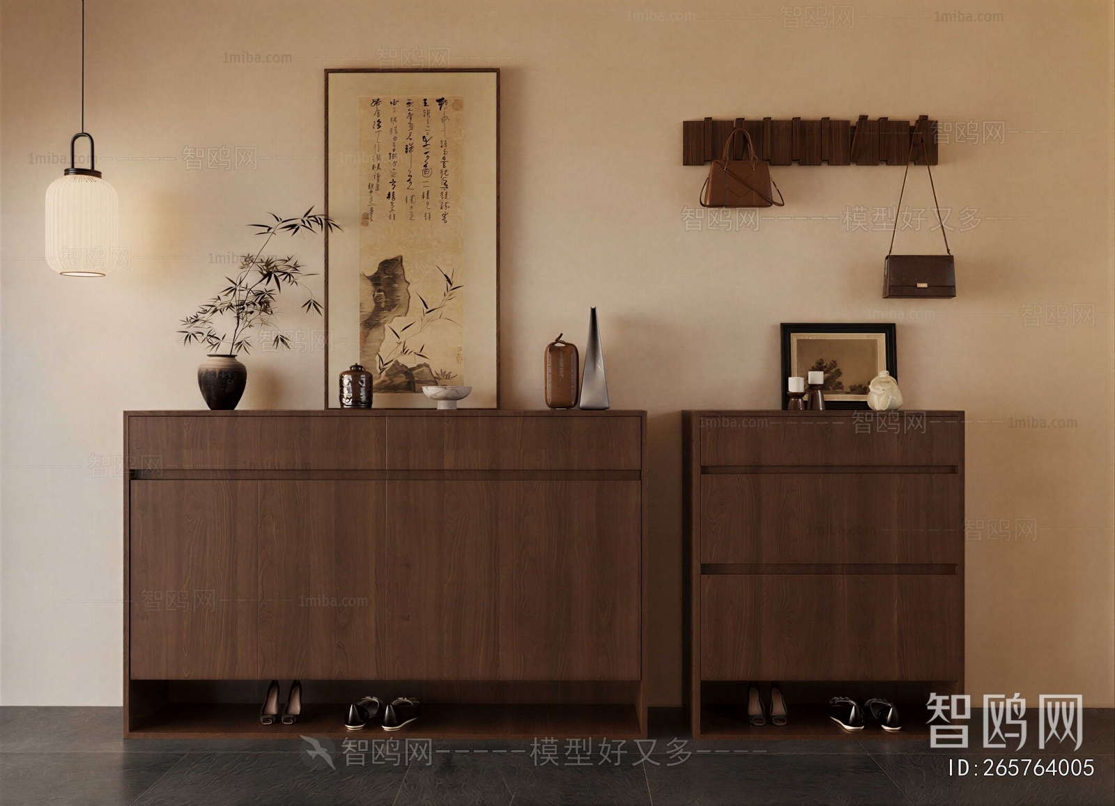 New Chinese Style Shoe Cabinet