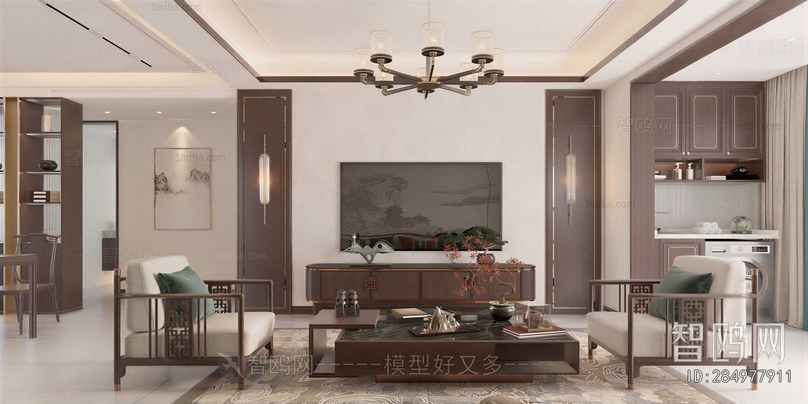 New Chinese Style A Living Room