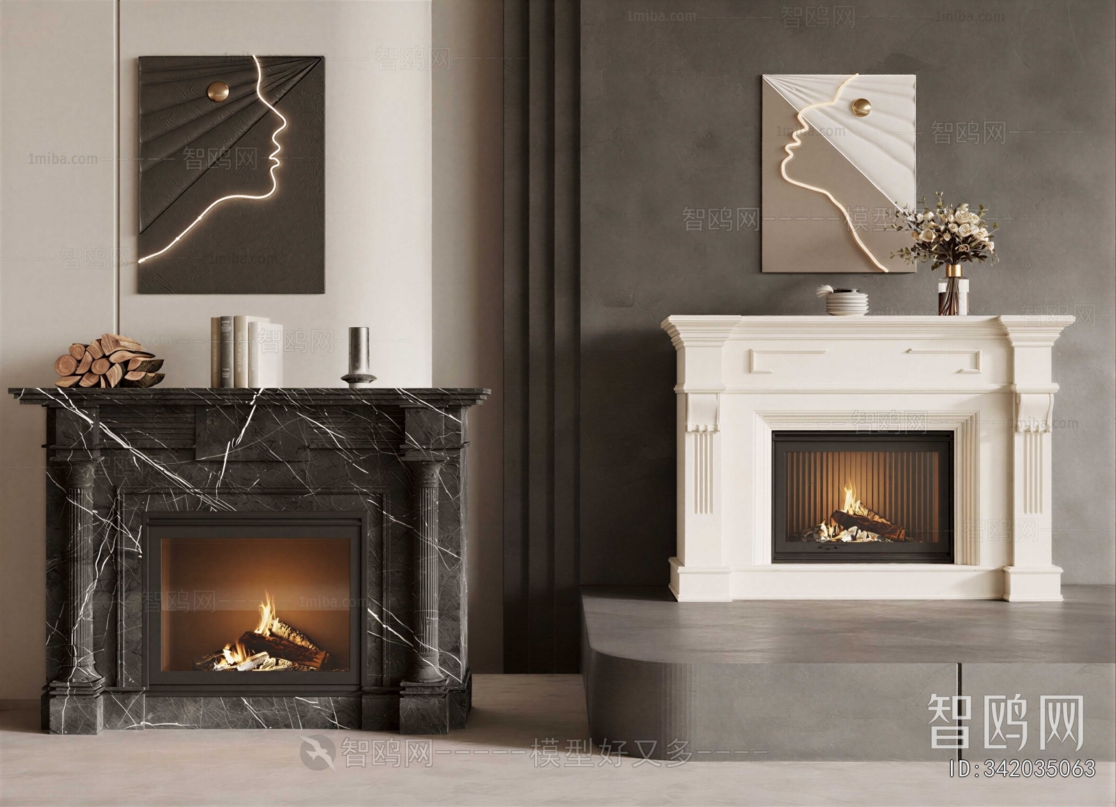 European Style Fireplace