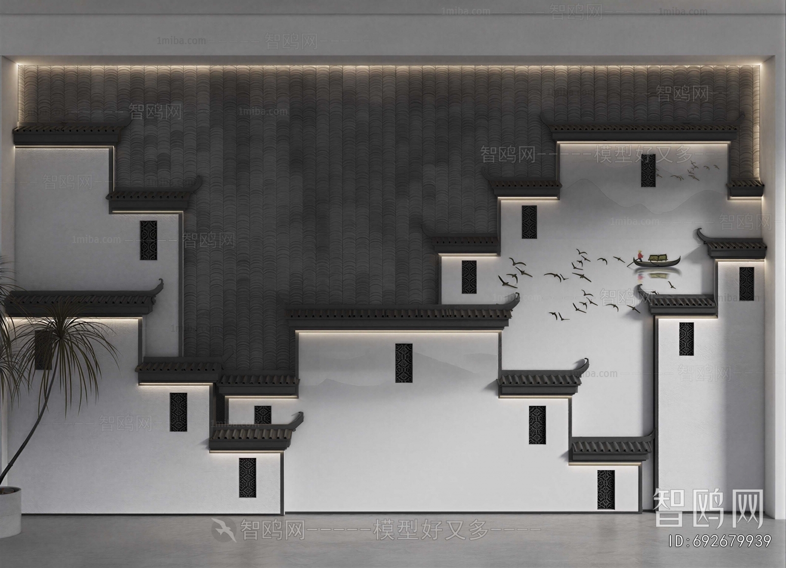 New Chinese Style Landscape Wall