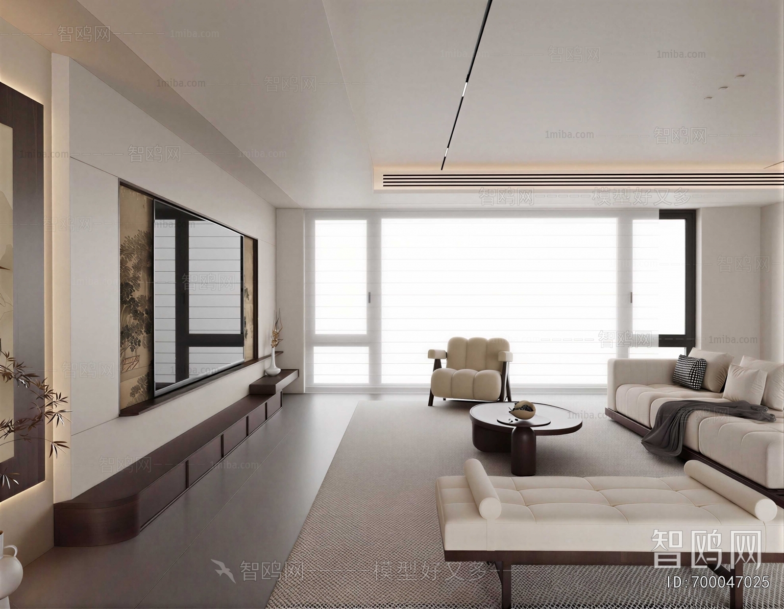 New Chinese Style A Living Room