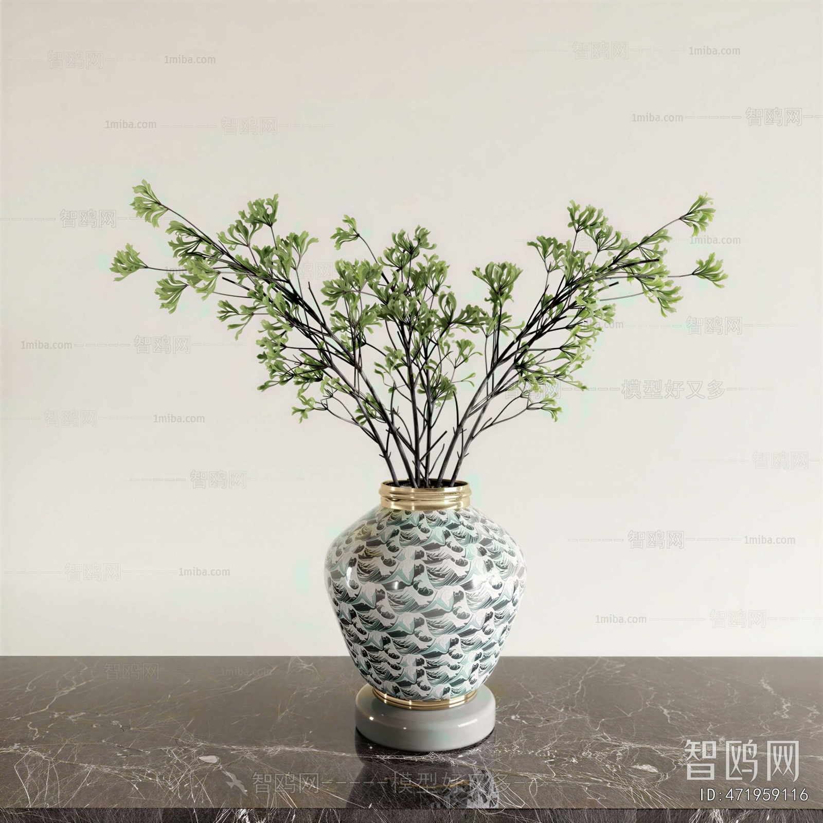 Modern Aquatic Green Plant