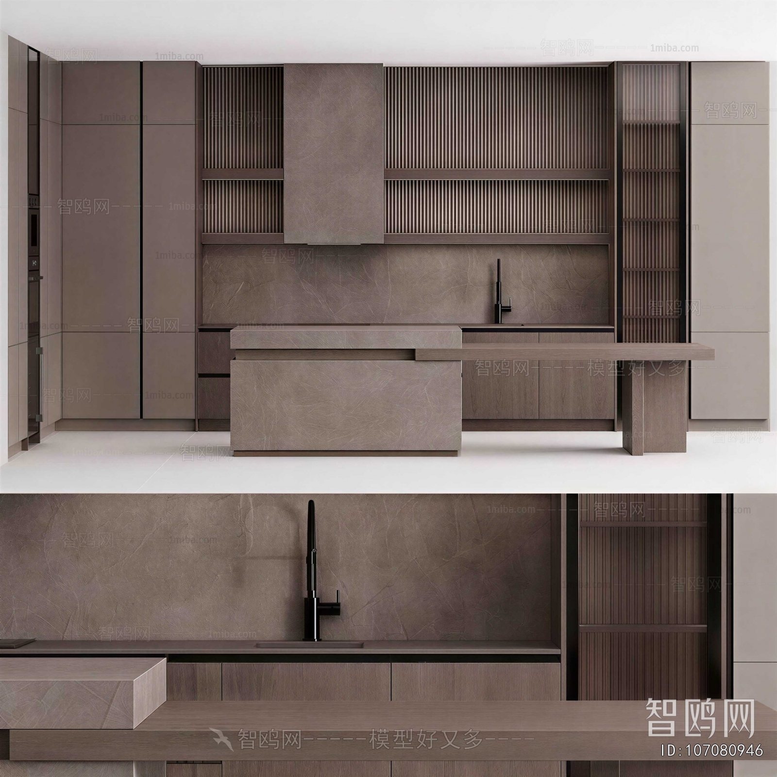 Wabi-sabi Style Kitchen Cabinet