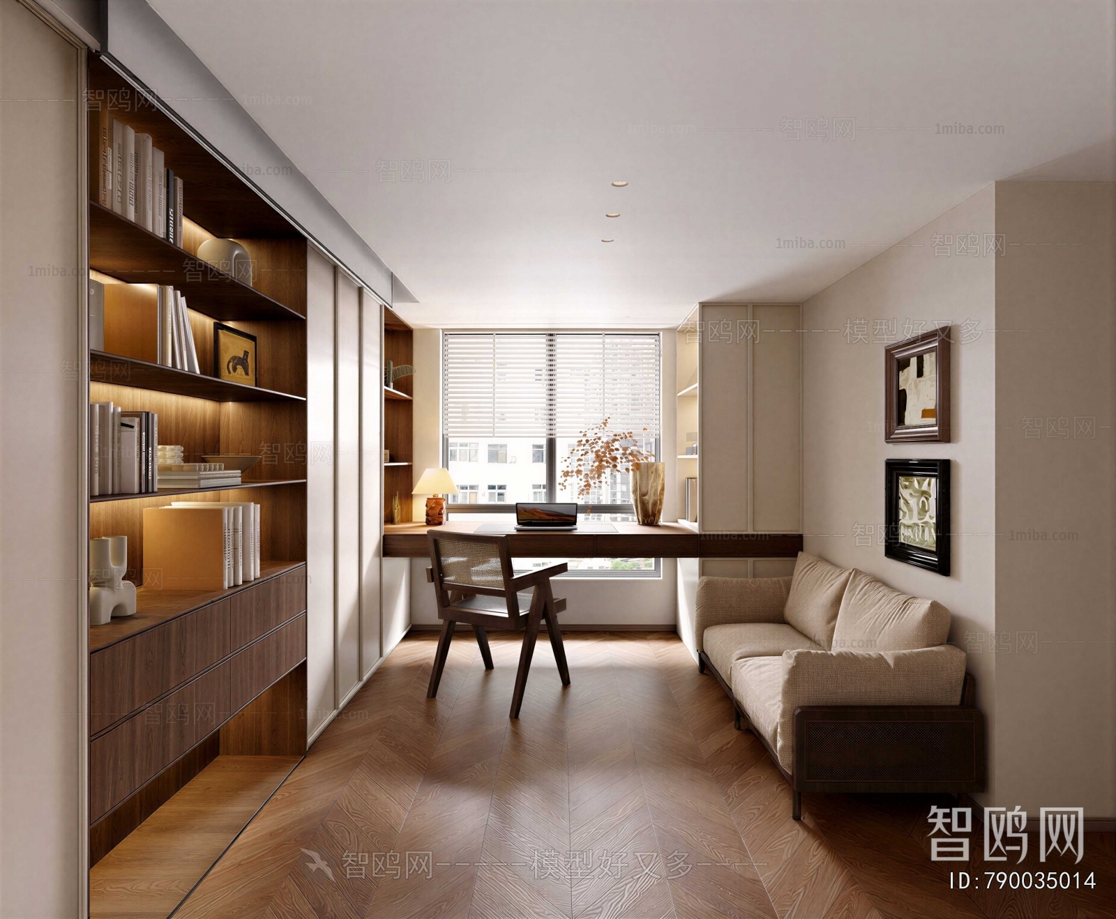 Wabi-sabi Style Study Space