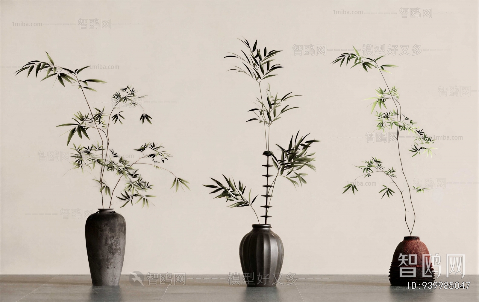 Wabi-sabi Style Ground Green Plant Potted Plants