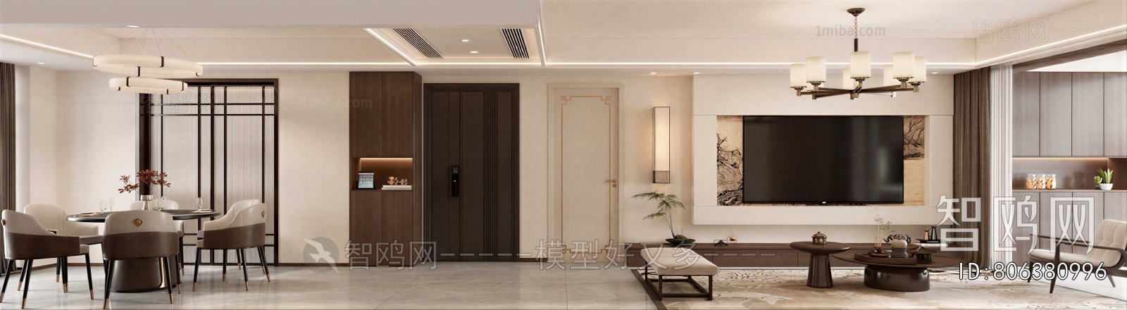 New Chinese Style A Living Room