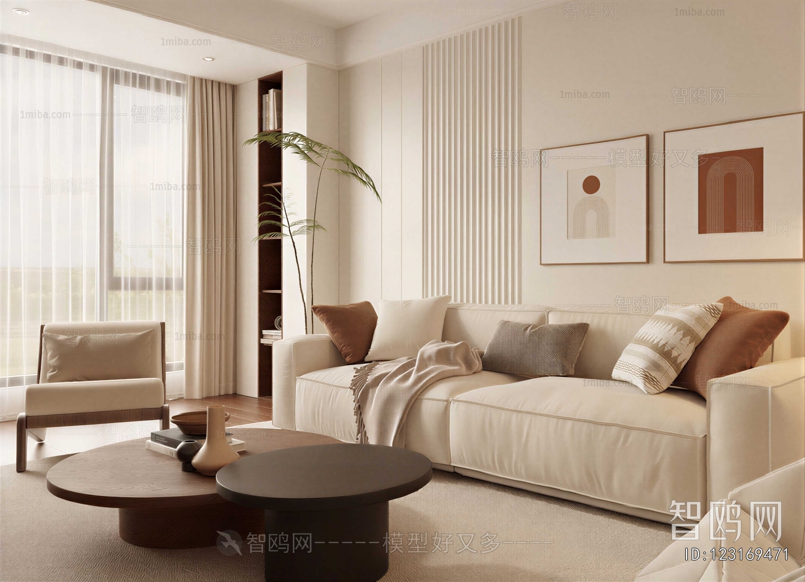 Wabi-sabi Style A Living Room