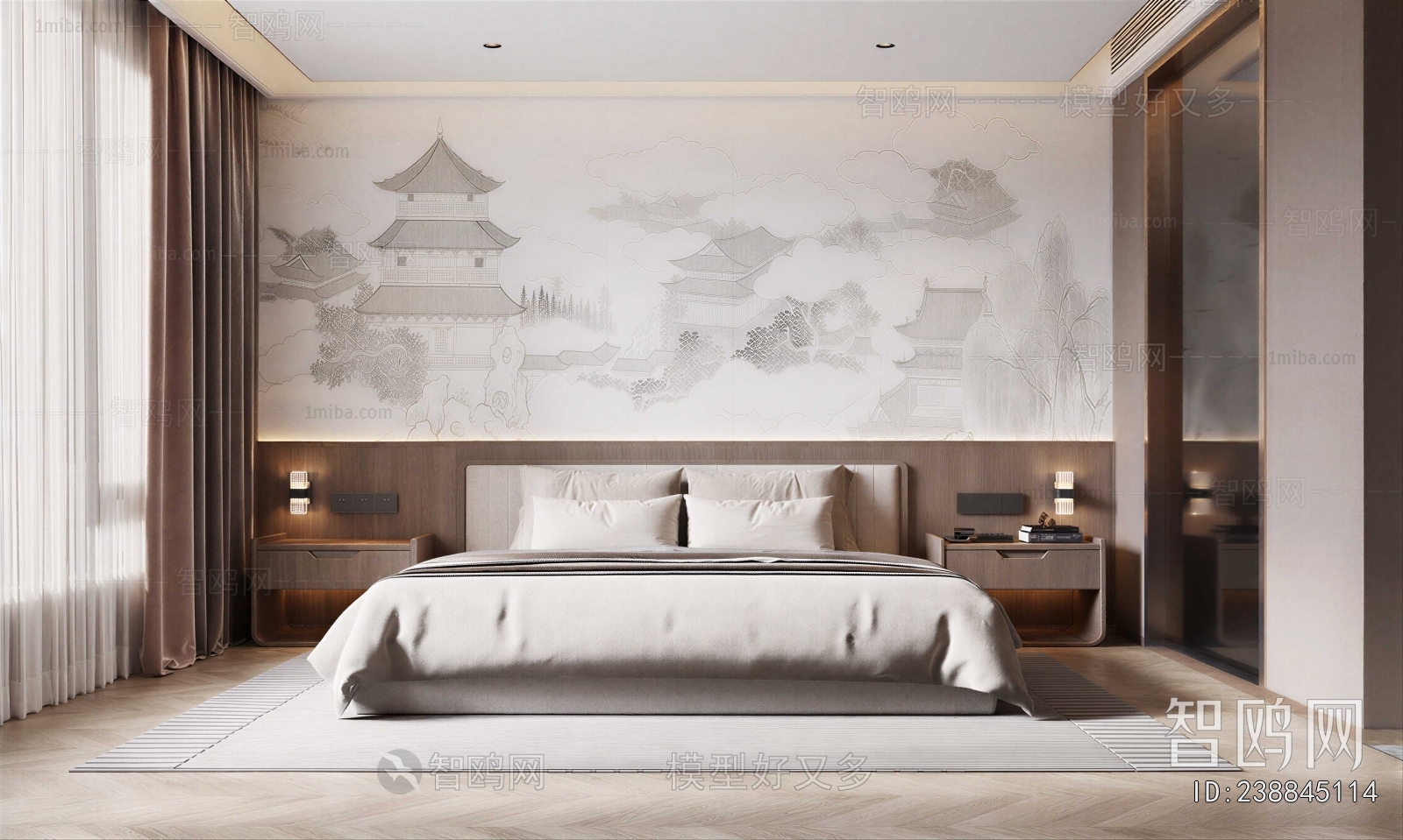 New Chinese Style Bedroom