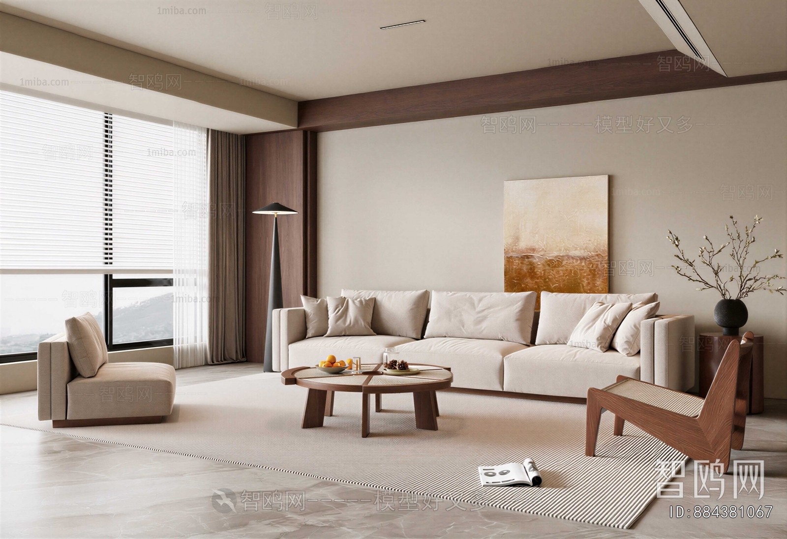 Wabi-sabi Style A Living Room