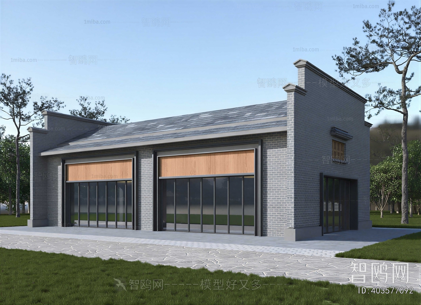 New Chinese Style Appearance Of Commercial Building