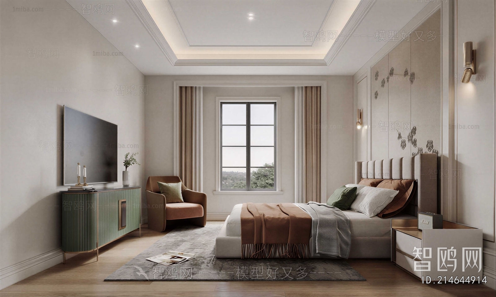 New Chinese Style Bedroom