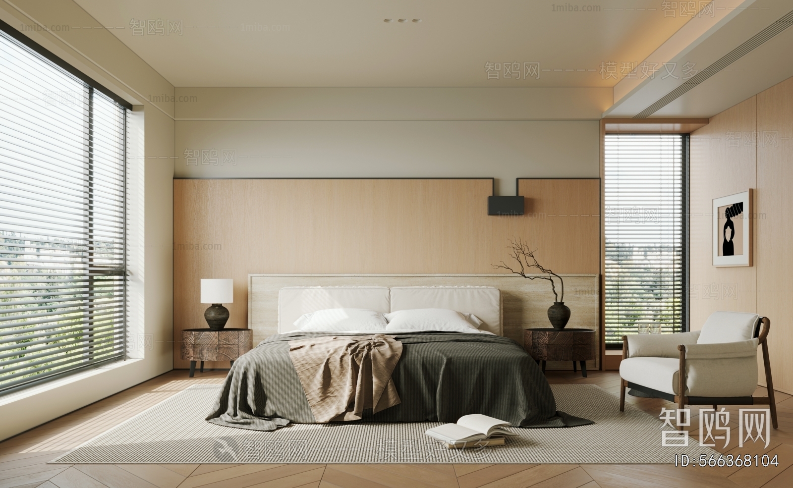 Wabi-sabi Style Bedroom