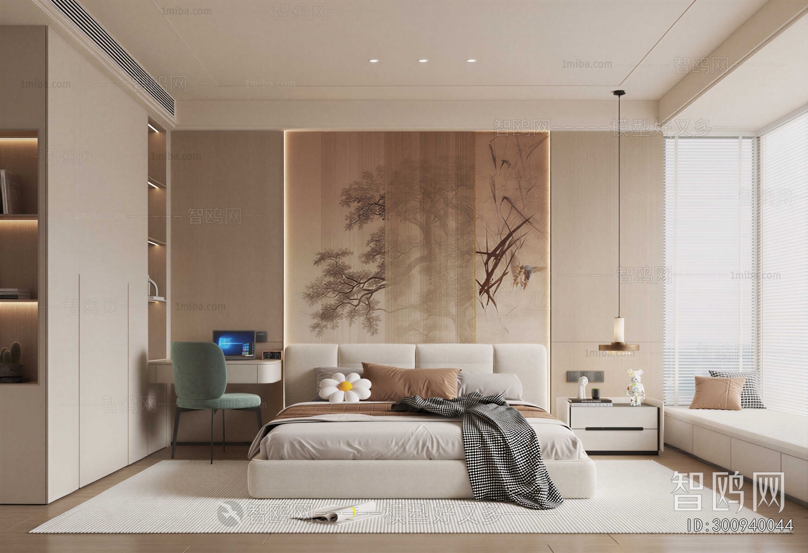 New Chinese Style Bedroom