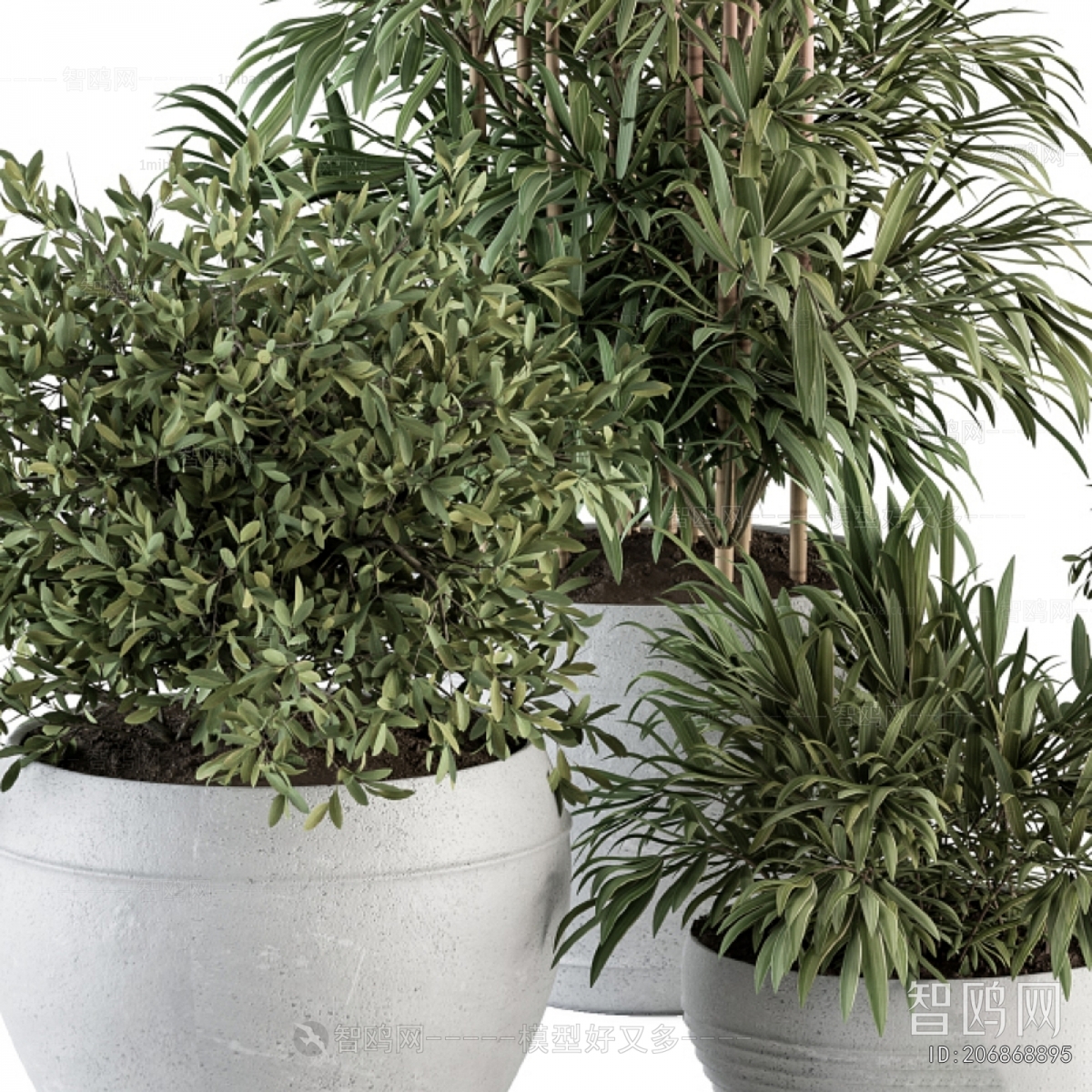 Modern Ground Green Plant Potted Plants