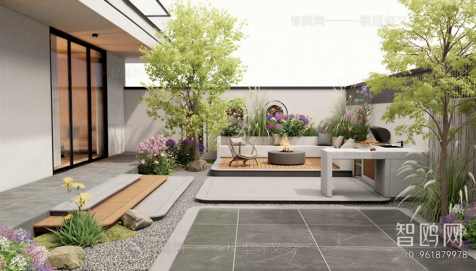 Modern Courtyard/landscape