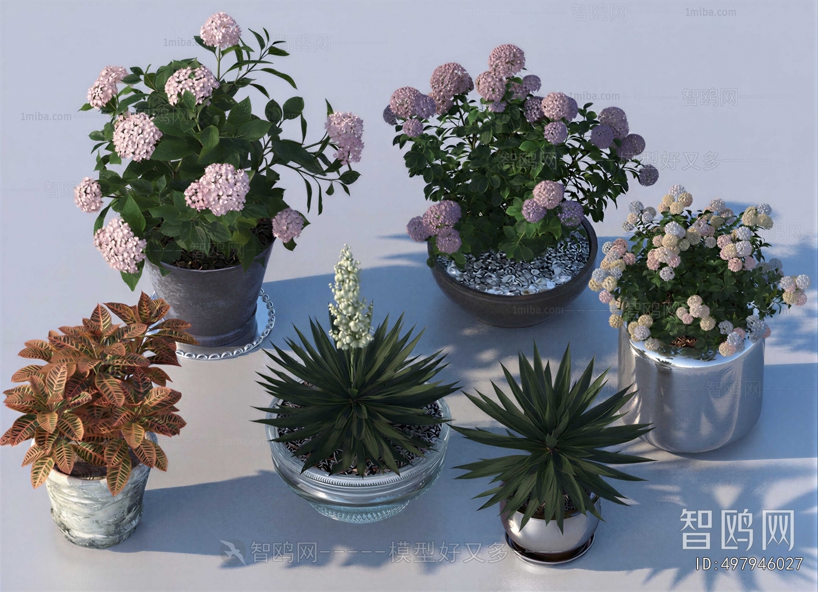 Modern Potted Green Plant