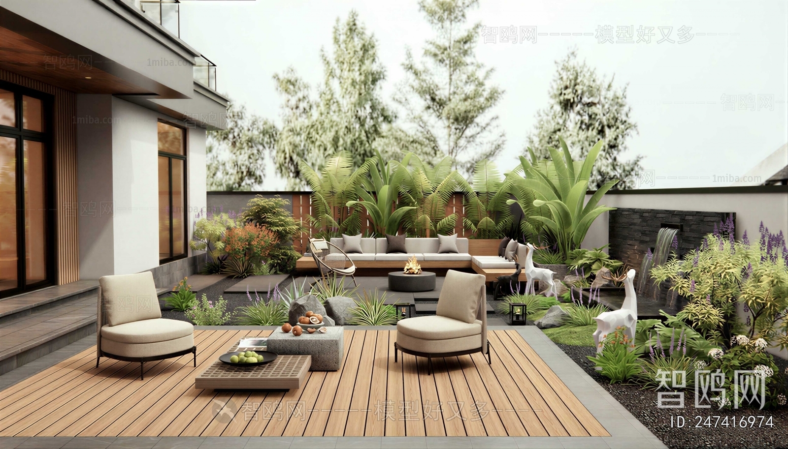 Modern Courtyard/landscape