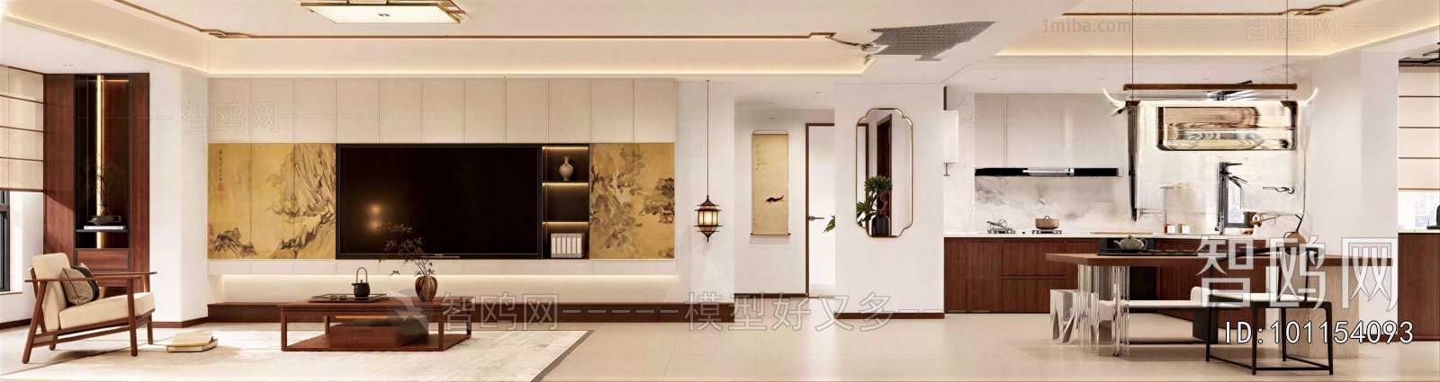 New Chinese Style A Living Room