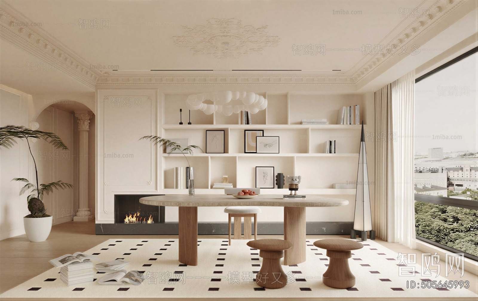 French Style Study Space