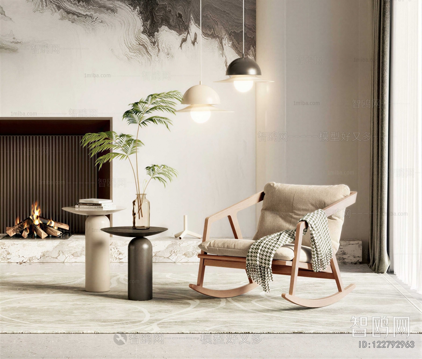 Nordic Style Rocking Chair