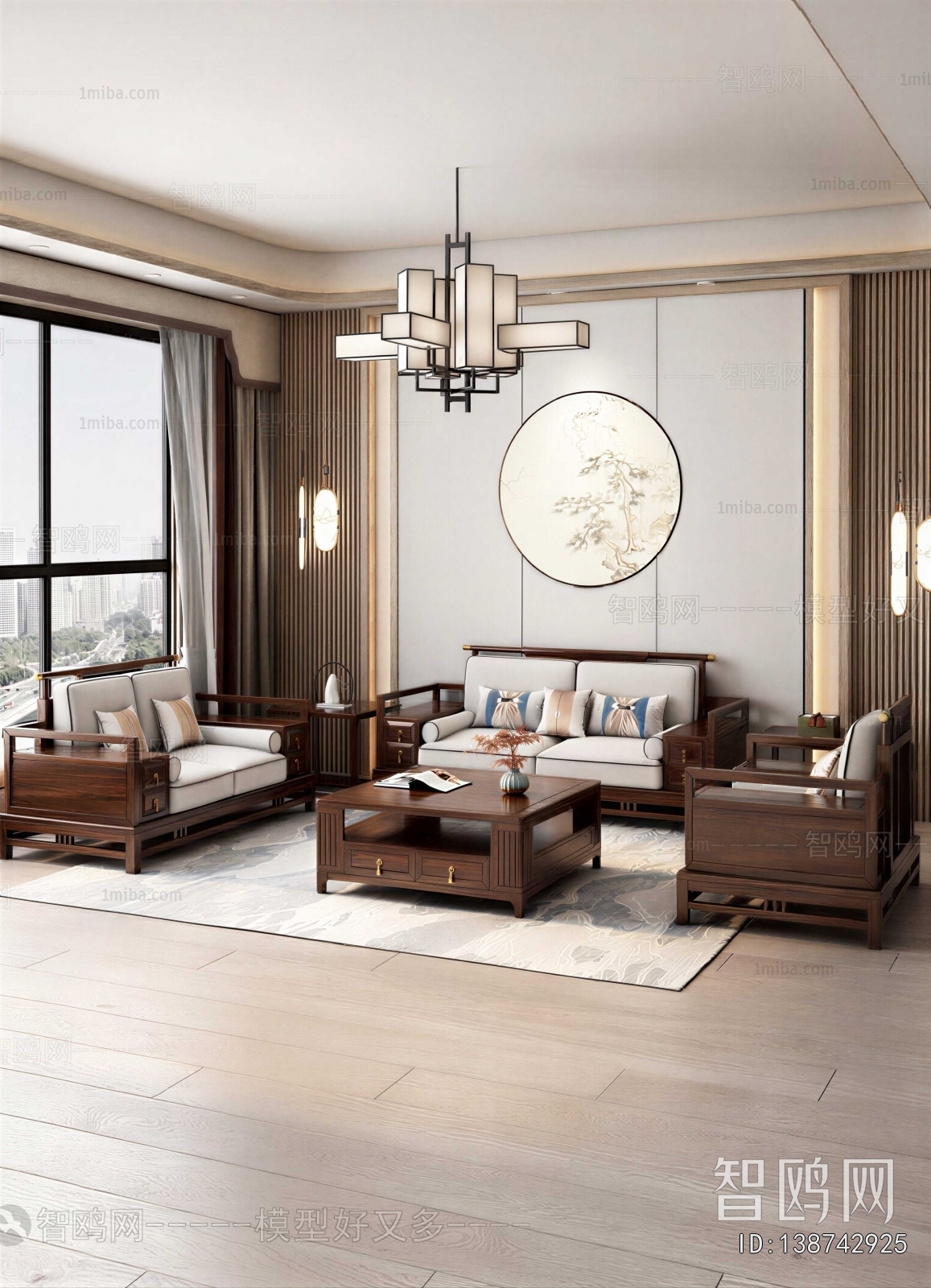 New Chinese Style A Living Room
