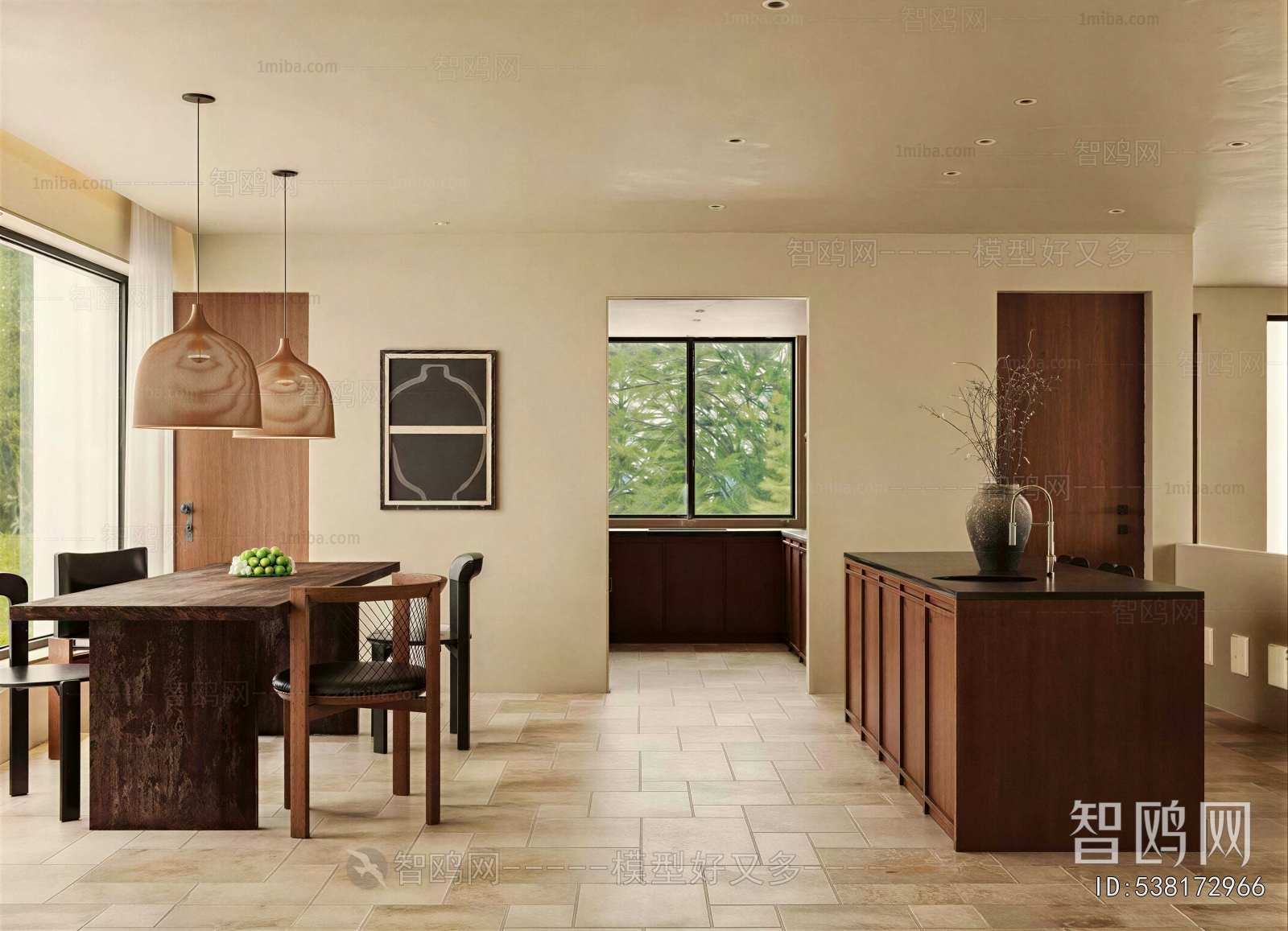 Wabi-sabi Style Dining Room