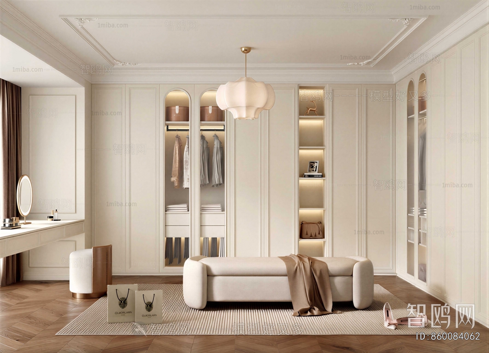 French Style Clothes Storage Area