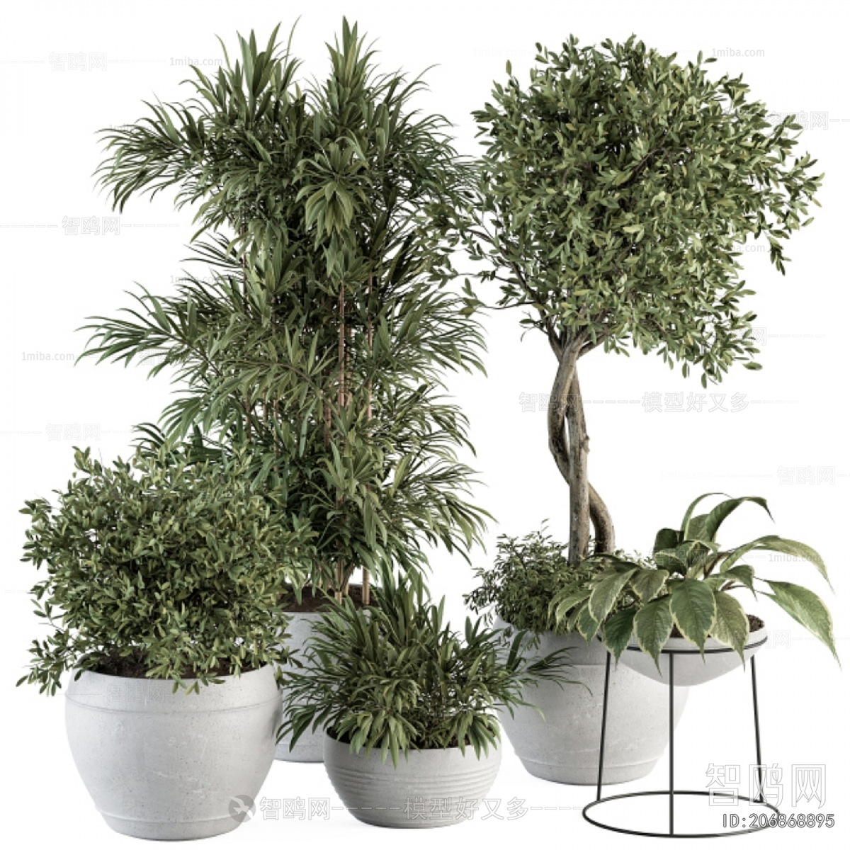 Modern Ground Green Plant Potted Plants